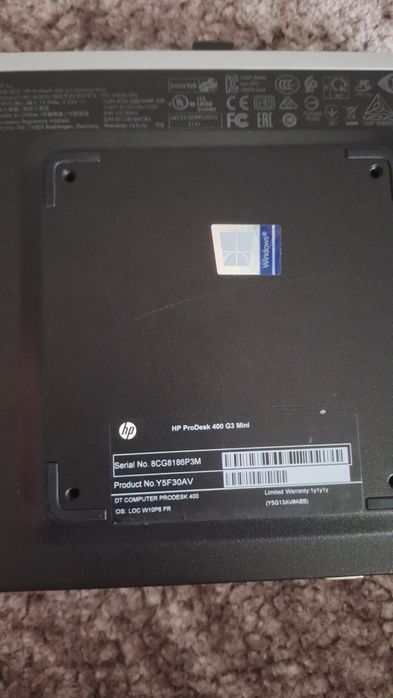 HP ProDesk 400 G3 DM, i5-7500T, ram 8 Gb