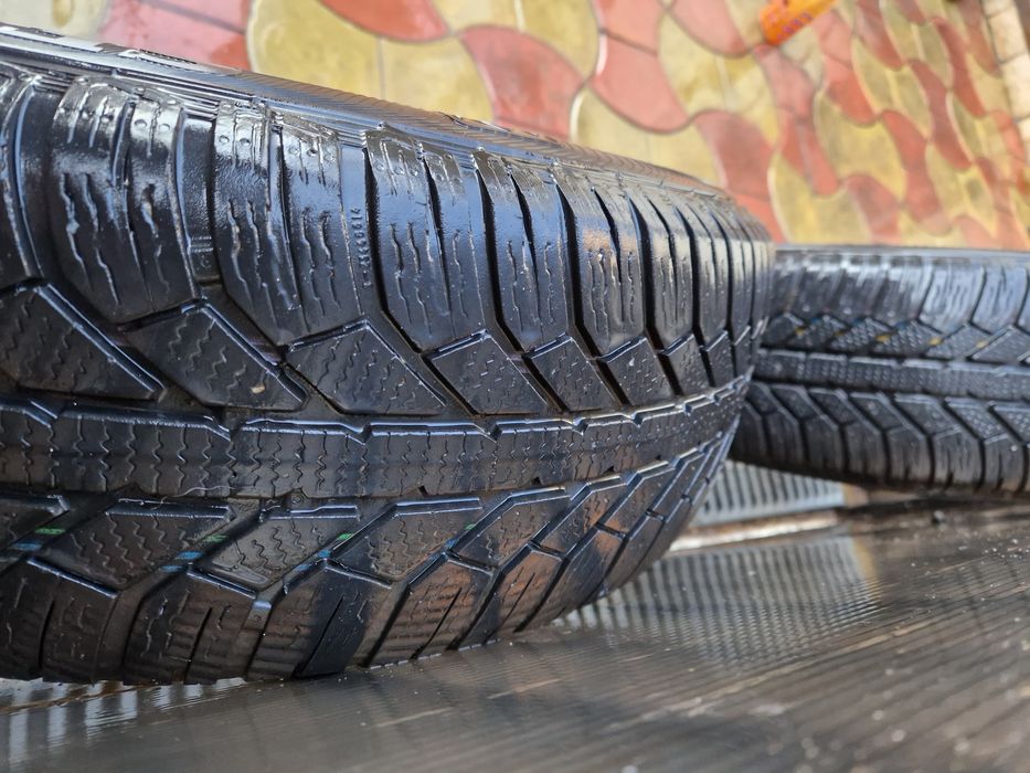 Jante aliaj ușor originale VW 5x112 cu anvelope de iarna