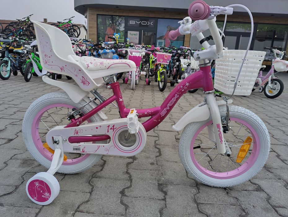 BYOX Велосипед 14" FLOWER розов