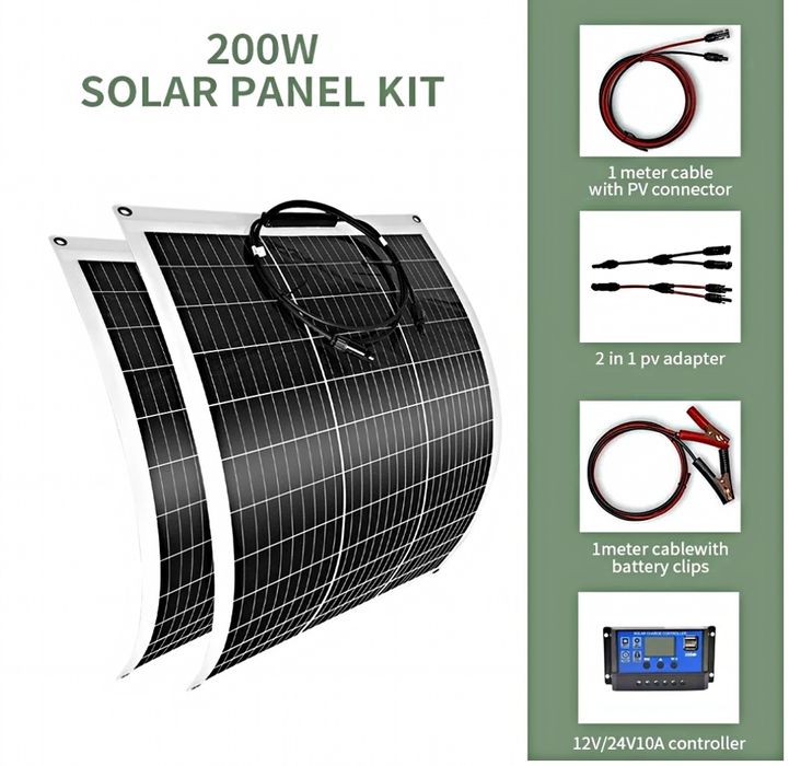 Panouri  fotovoltaice flexibile 2x100w