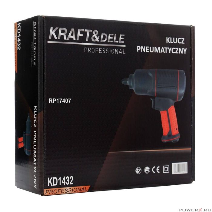 Pistol de impact pneumatic, 1200 Nm, 1/2", 7500 rpm, consum mediu 184