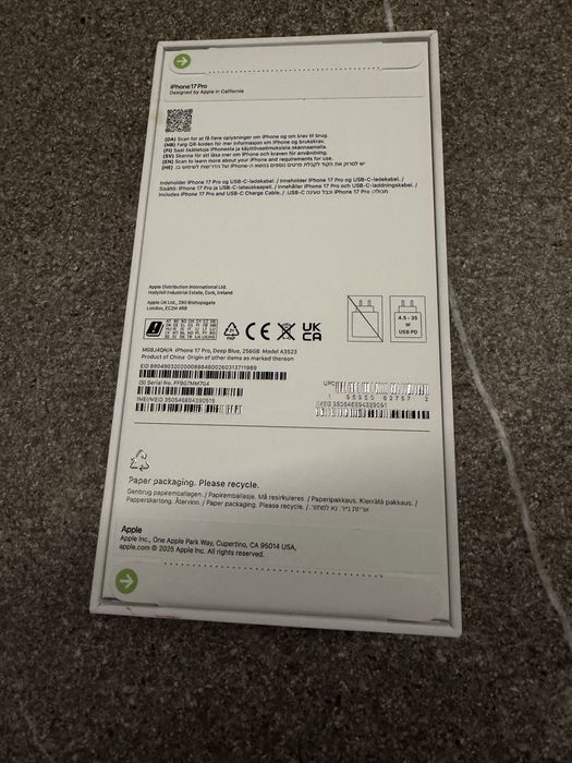 НОВ! iPhone 17 Pro 256GB Deep Blue - Гаранция