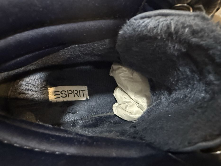 Боти тъмно сини набук Esprit