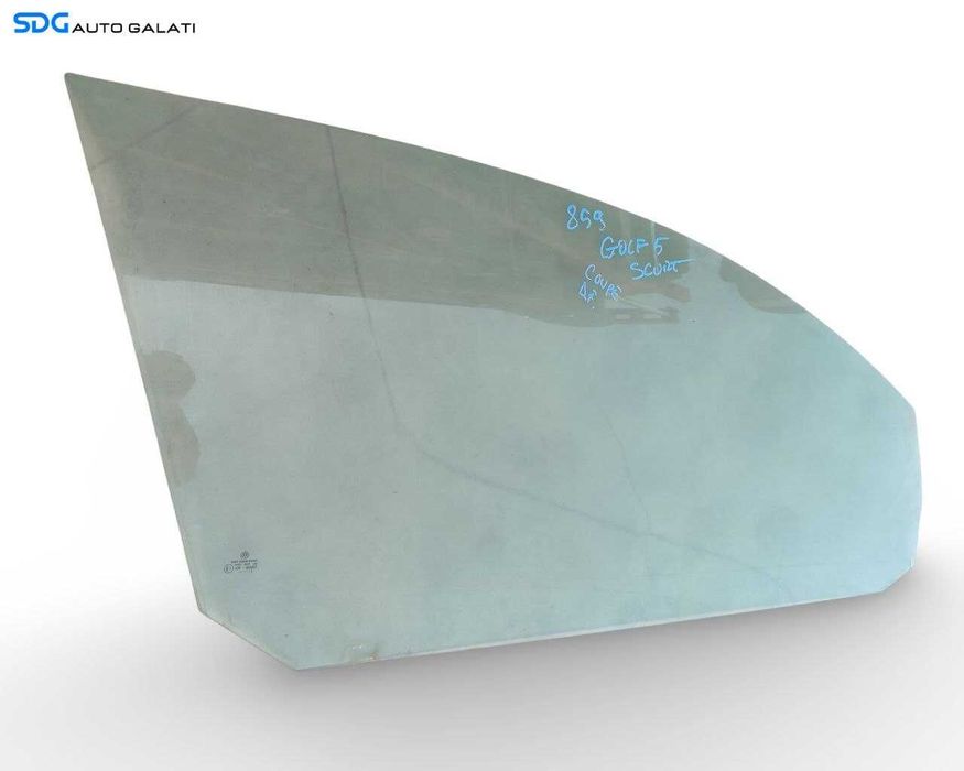 Geam Sticla de pe Usa Portiera Dreapta Fata Volkswagen Golf 5 Coupe 2004 - 2008 [A1053]