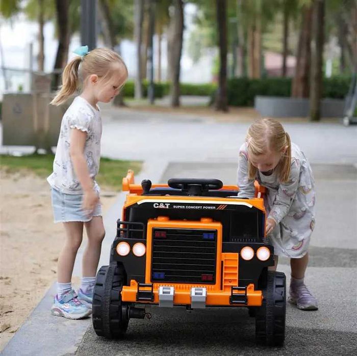 Basculanta electrica, Kinderauto BJDQ818 120W 12V 10Ah galben