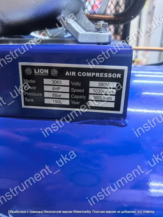 Компрессор воздушный Lion 150л. 380в.