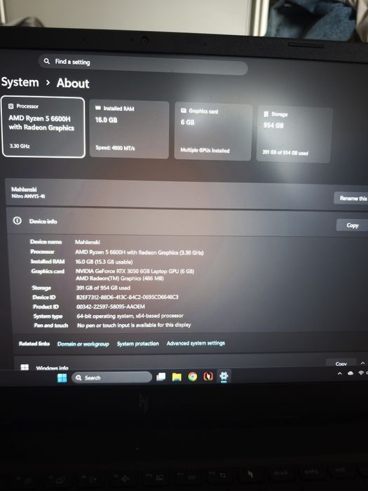 Acer Nitro V 15 ANV15-41-R49D – мощен геймърски лаптоп