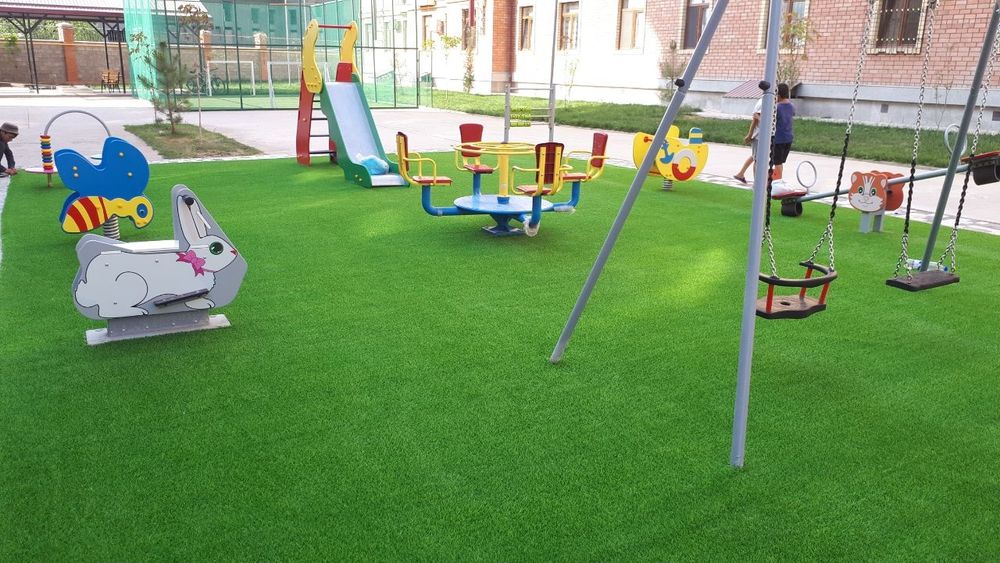 Стадион курилиш мини футболный поля Суний чим. Газон оптом+установка