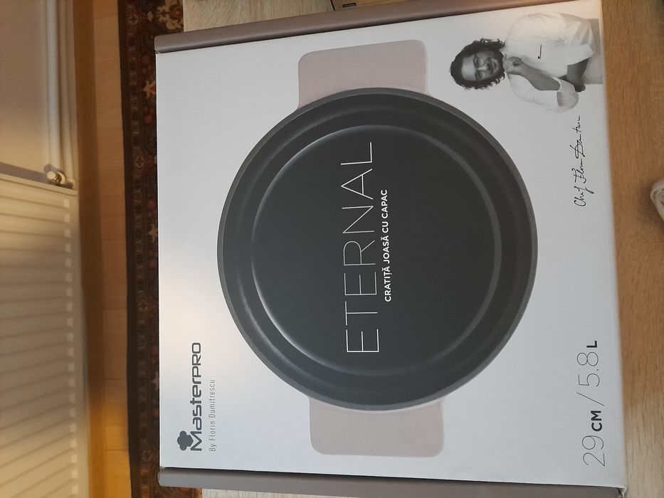oală/tigaie MasterPpro Nouă,fontă emailată