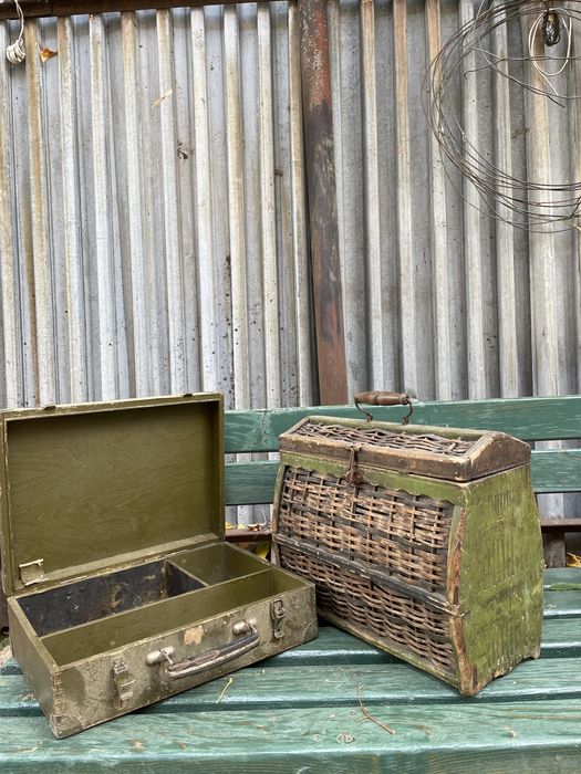 Винтидж военно куфарче + кошница за пикник