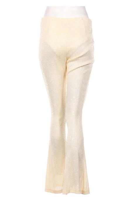 Pantaloni paiete bej