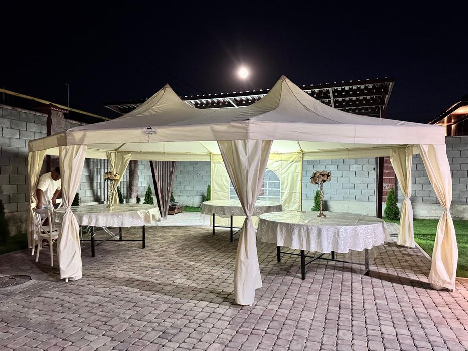 Шатры, полуюрта, столы, стулья и посуды