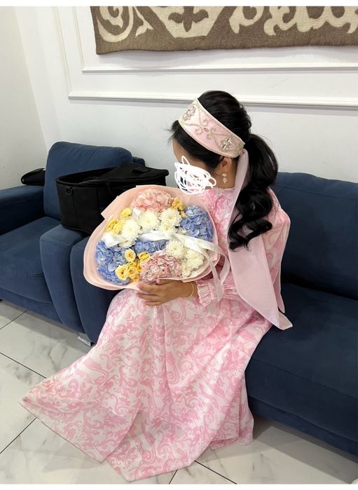 Нарядное платье с баской