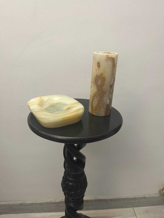 Set 2 bibelouri din onix bibelou figurine figurina statuete scrumiera