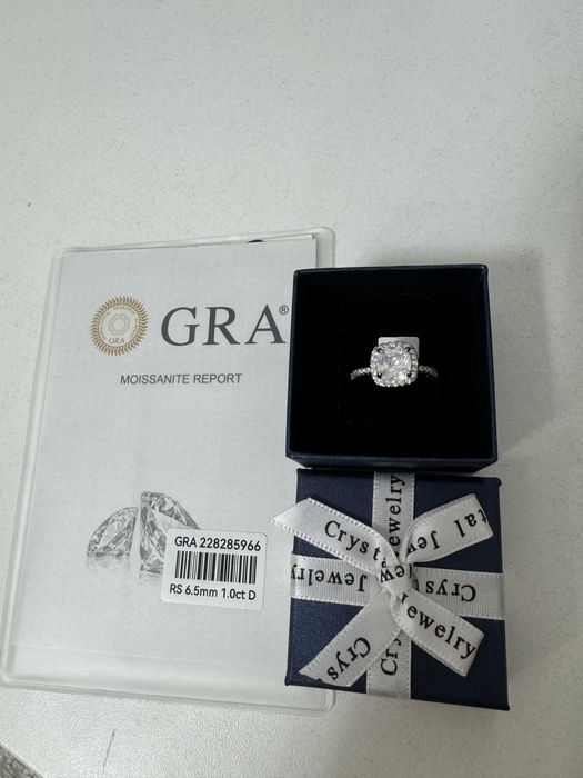 Кольцо Серебро Муассанит