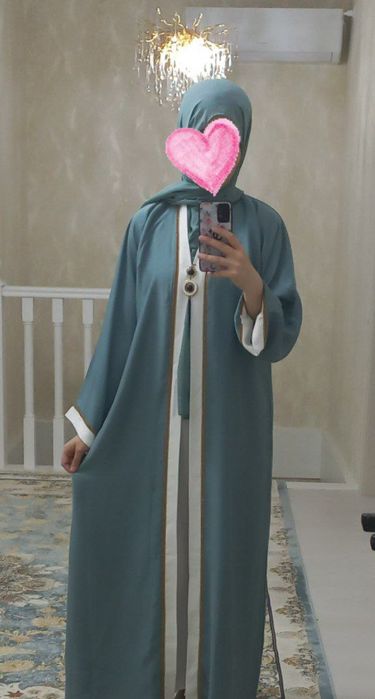 Дубай абая,  хаммаси енги шарфи билан