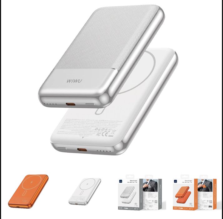 WiWU Silver Seraph 10000mAh / 5000mAh Ultra Thin 15W + PD 20W, CCC