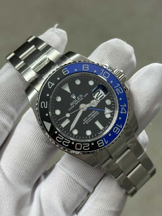 Rolex GMT Master II 40mm Steel Black Blue Bezel Oyster Bracelet