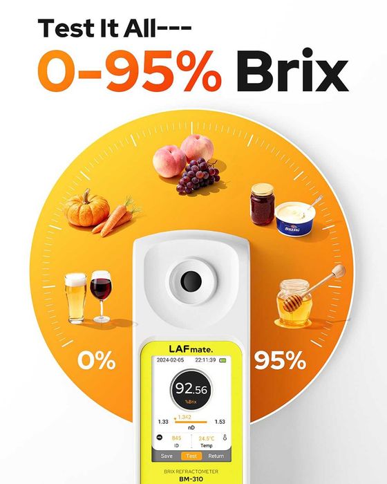 Дигитален рефрактометър LAFMATE BM-310 0-95% Brix