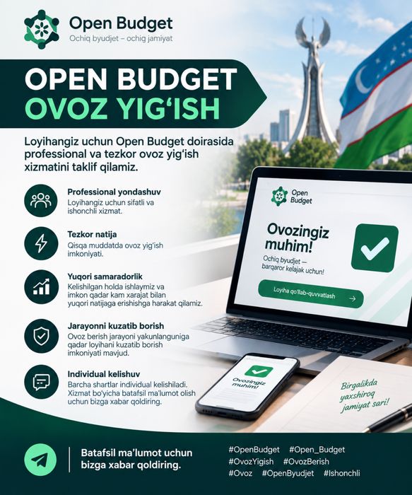 Openbudget ovoz yigish