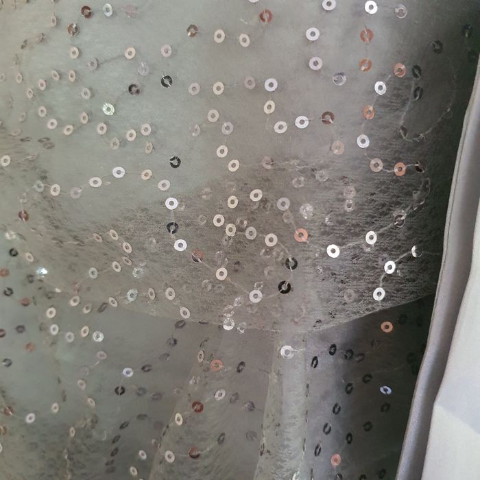 Rochie cu paiete gri argintie