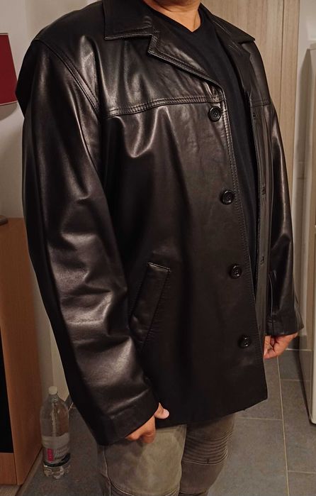 Haina din piele naturala piele de vitel deosebit barbatesc XL