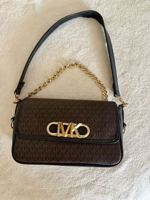 Кафява и бежова  чанта Michael Kors