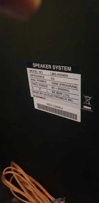 Колонки LG , Panasonic, Sony