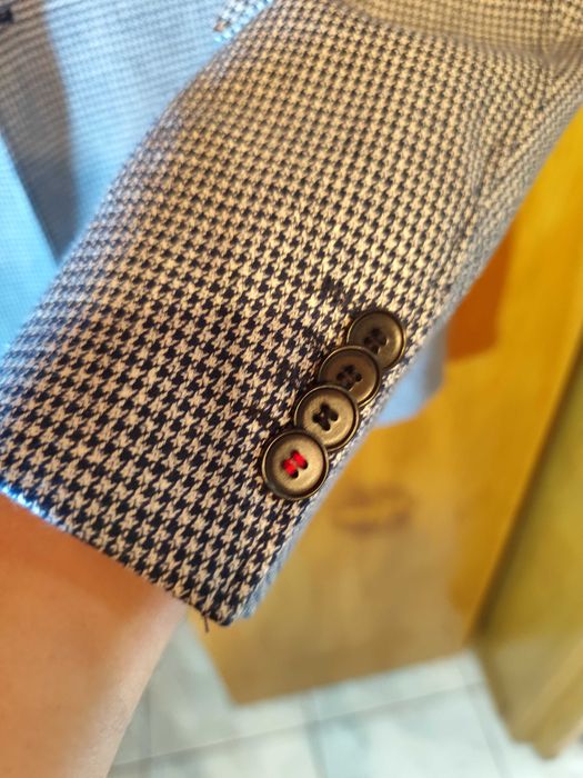 Sacou blazer casual 42 XL de lux Club Of Gents lana moale Houndstooth