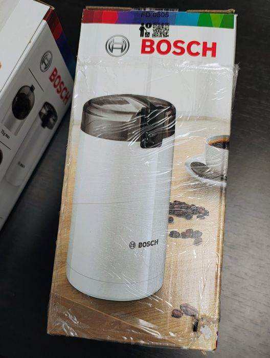 Rasnita de cafea Bosch TSM6A011W, 180 W, 75 g, cutit otel inoxidabil