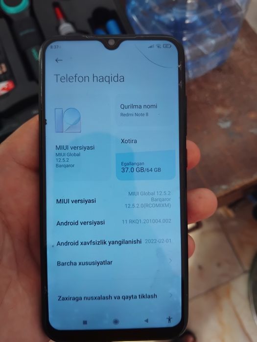 Redmi not 8 ekran almashgan