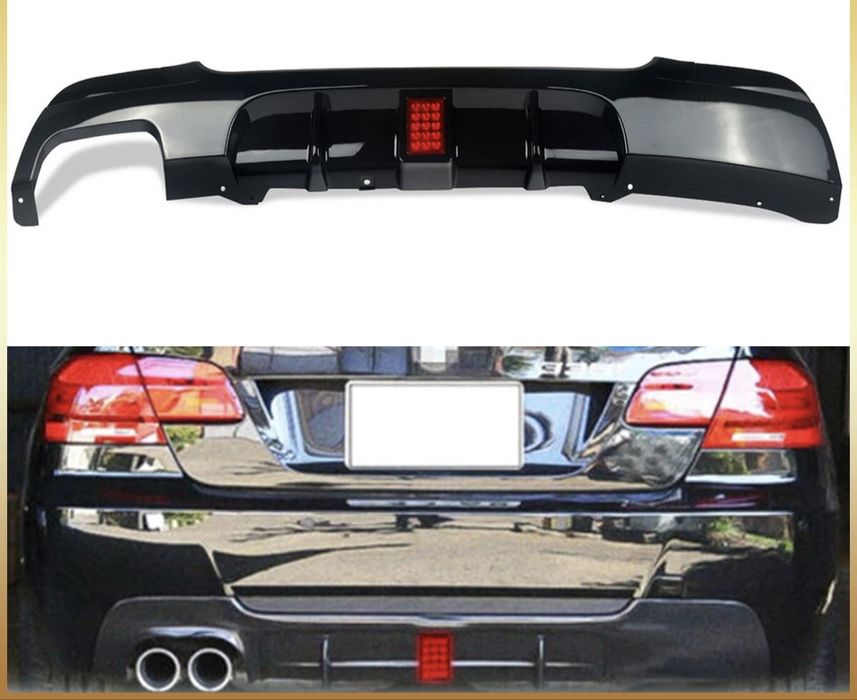 Бмв Е92 Е93 Оребрен Дифузьор / Добавка за задна броня / BMW E92 E93