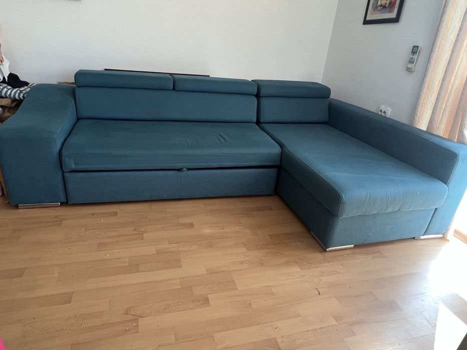 Диван ъглов с лежанка