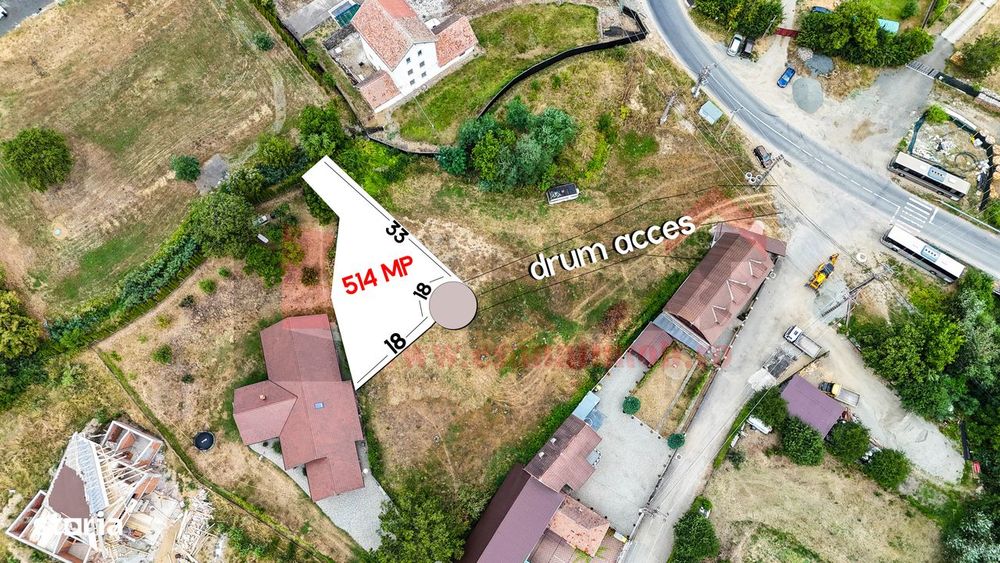 Teren 514 mp | Acces asfaltat | Utilități | PUZ  | Rășinari | VIDEO