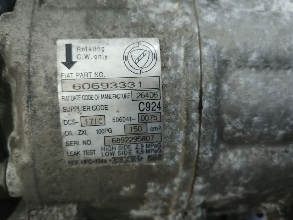 Compresor clima ac 1.9 jtd 939a2000 alfa romeo 159 fiat croma   60693331