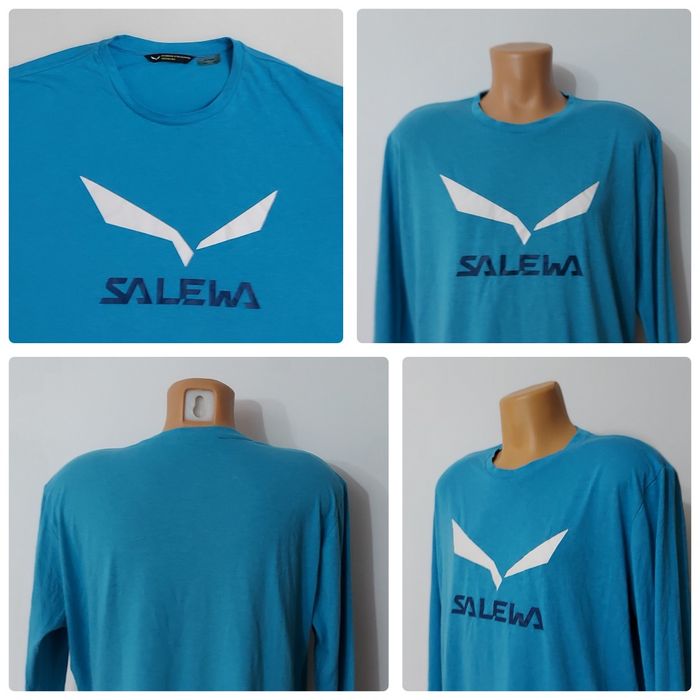 Bluza drumeție Salewa Men's Solidlogo DryTon, tricou cu mânecă lungă, Nr. 52 sau marimea XL ptr. bărbați