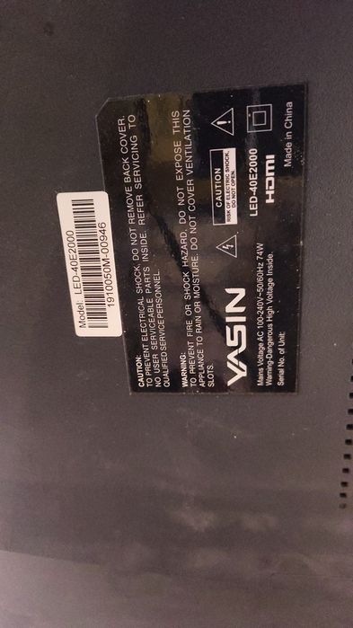Продам телевизоры YASIN НА ЗАПЧАСТИ