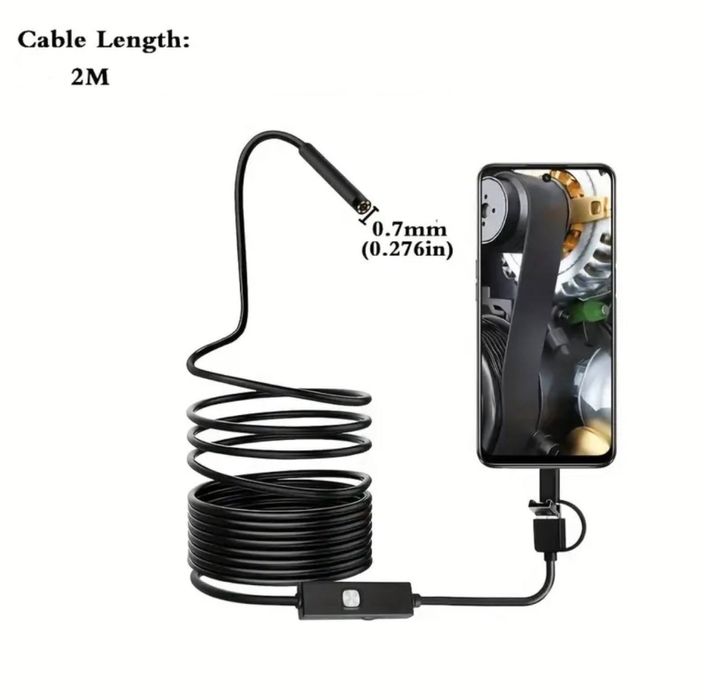 ЭНДОСКОП с HD 7мм Объективом для Android Смартфонов