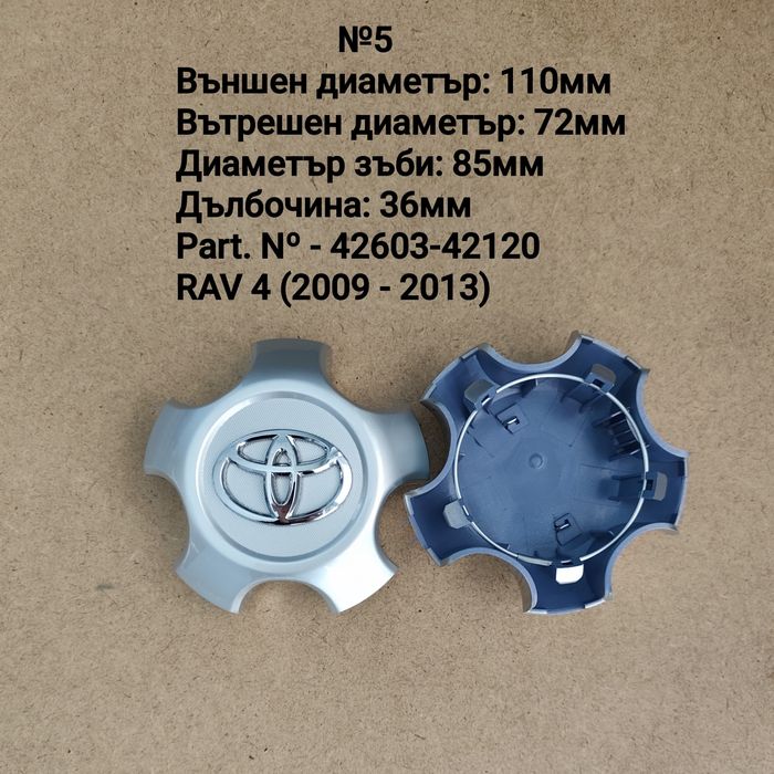 Kапачки за джанти за Toyota Тойота