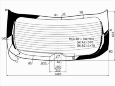 Стекло заднее с обогревом Lexus Rx 300