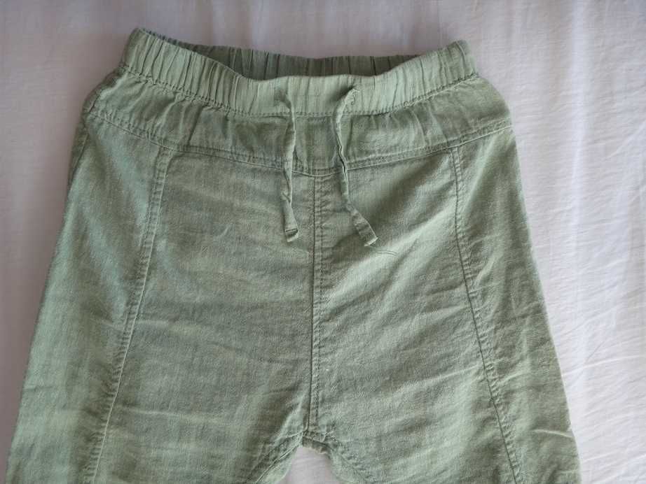 HM Бебешки/Детски зелен панталон от ленена смес, размер 92