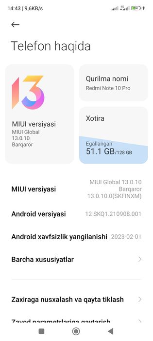 Redmi not 10 pro