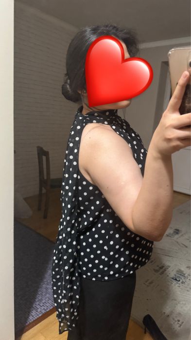 Новый топ в горошек