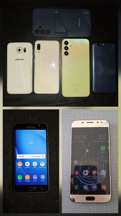Pachet mega lot 6 telefoane (Samsung S6, A15, A20e, J5 2016, J5 2017, Vodafone Smart E9) piese/funcționale