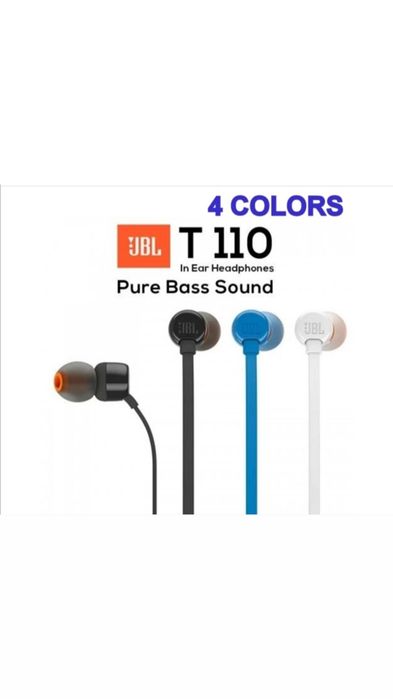 Наушники JBL TUNE 110 BASS вакуумные проводные оригинальные Ташкент