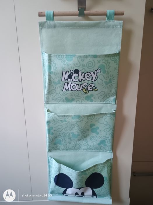 Висящ текстилен органайзер Мики Маус на фирма Miniso, 3 големи джоба