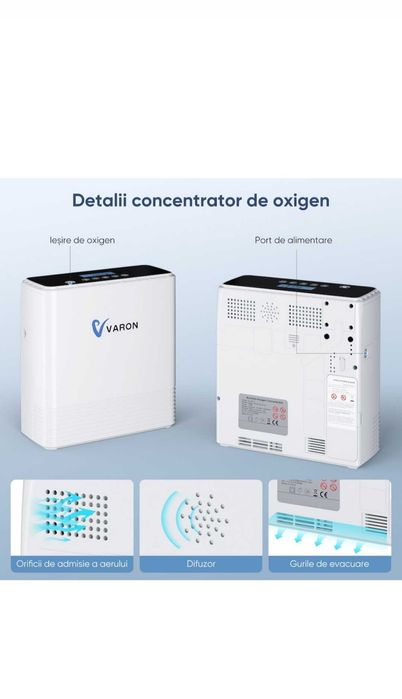 Aparat portabil oxigen Varon debit 6l/min