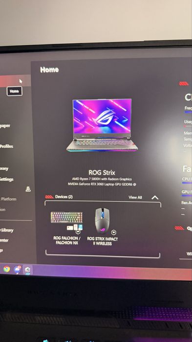 Laptop Asus G533QR Ryzen 7 5800H, RTX 3060 130w, 32GB DDR4, Display 300hz