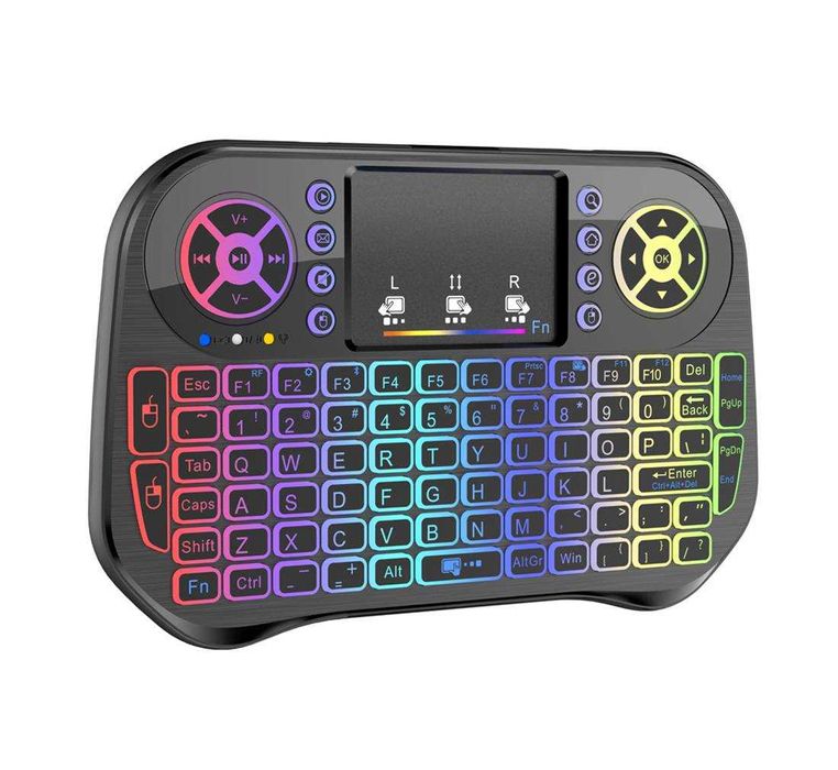 Безжична мини клавиатура, блутуут, тъч пад,светеща, лаптоп, телевизор