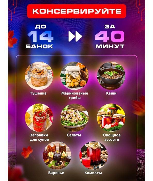 Автоклав электрический Малиновка 4 Смарт Шеф 26л,35л,42л